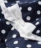 Zonnehoed met stippen voor baby meisje blauw SMOKING/wit MARSHMALLOW