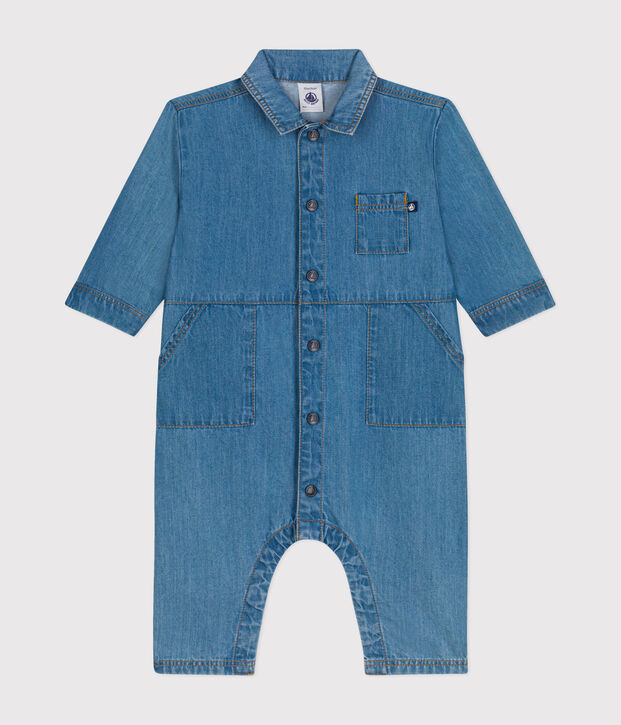 Combinaison longue en denim b&eacute;b&eacute; bleu
