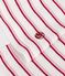Gestreept katoenen T-shirt met lange mouwen voor dames wit/rood