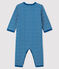 Blauw tubic slaappakje zonder voetjes baby meisje blauw MAJOR/wit ECUME