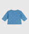 Babyjasje van gewatteerd katoen met bloemenprint blauw ALASKA/wit MARSHMALLOW