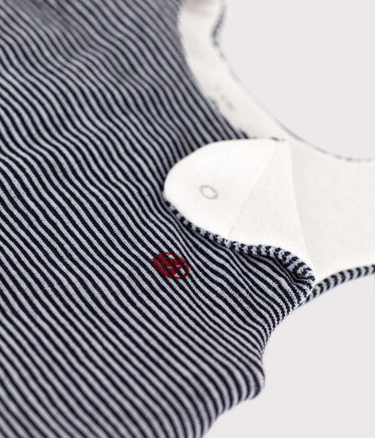 Gigoteuse b&eacute;b&eacute; milleraie en velours TOG 2,5 bleu SMOKING/blanc MARSHMALLOW