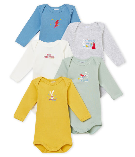 Lot de 5 bodies manches longues bébé garçon variante 1