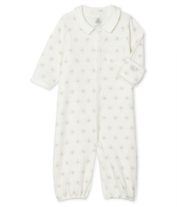 Combisac b&eacute;b&eacute; en tubique blanc/multicouleur