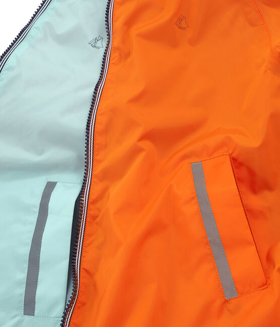 Coupe-vent réversible enfant mixte orange CAROTTE/bleu FONTAINE