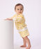 Short b&eacute;b&eacute; en &eacute;ponge ray&eacute; jaune/blanc