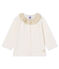Cardigan bébé fille en tricot laine et coton blanc MARSHMALLOW