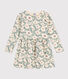Gebloemde fleece jurk met lange mouwen voor meisjes