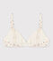 Soutien-gorge paddé fleur fille en coton et élasthanne blanc MARSHMALLOW/blanc MULTICO