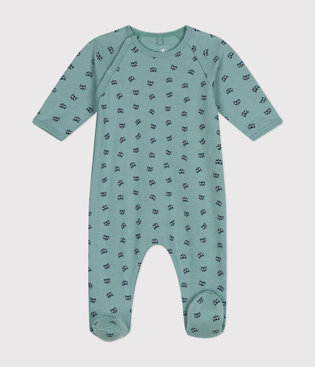 Pyjama imprim&eacute; en molleton b&eacute;b&eacute; vert/multicouleur