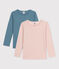 Tee-shirts manches longues petite fille en coton ajouré variante 1