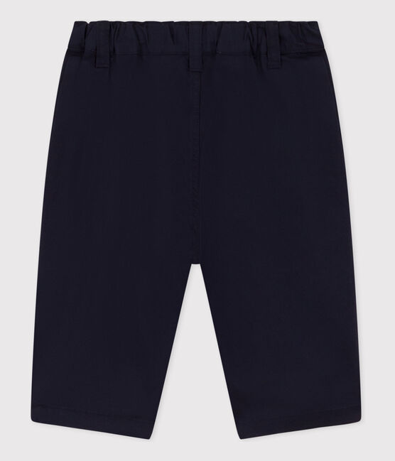 Babybroek in stevige keperstof blauw SMOKING