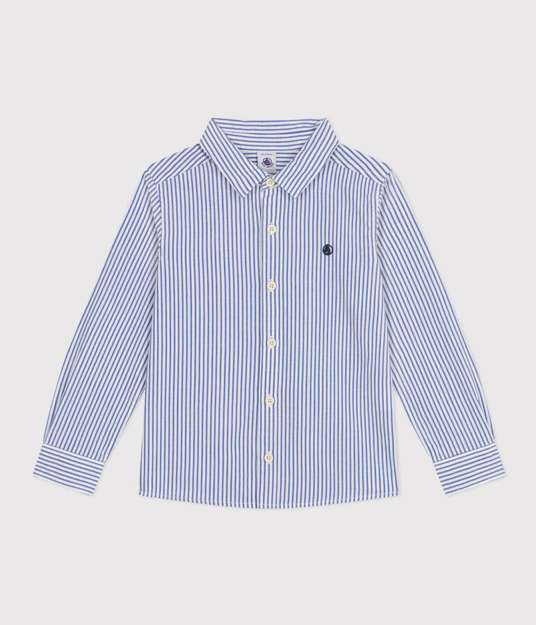 Chemise &agrave; rayures enfant gar&ccedil;on bleu/blanc