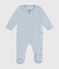 Pyjama imprimé en coton bébé bleu GOMME/ BEACH