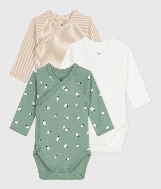 Set van katoenen babyrompertjes met lange mouwen en print multicouleur