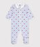 Pyjama b&eacute;b&eacute; en coton avec col, imprim&eacute; c&oelig;urs blanc/multicouleur