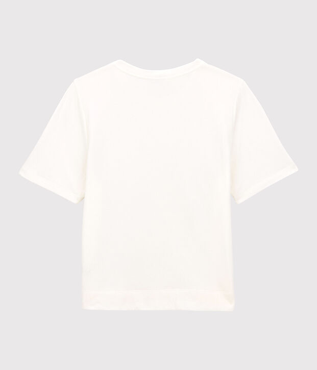 T-shirt DE BOXY IN TUBIC voor dames in katoen wit