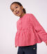 Blouse enfant en coton manches longues &agrave; rayures