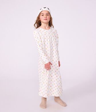 Katoenen kindernachthemd in prinsessenthema met diadeem