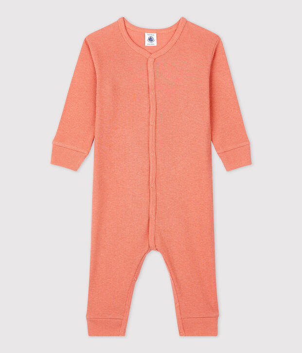 Slaappakje zonder voetjes in katoen en lyocell voor baby's roze