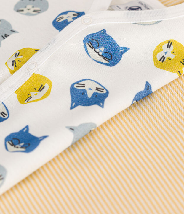 set van 2 korte playsuits van katoen voor baby's multicouleur