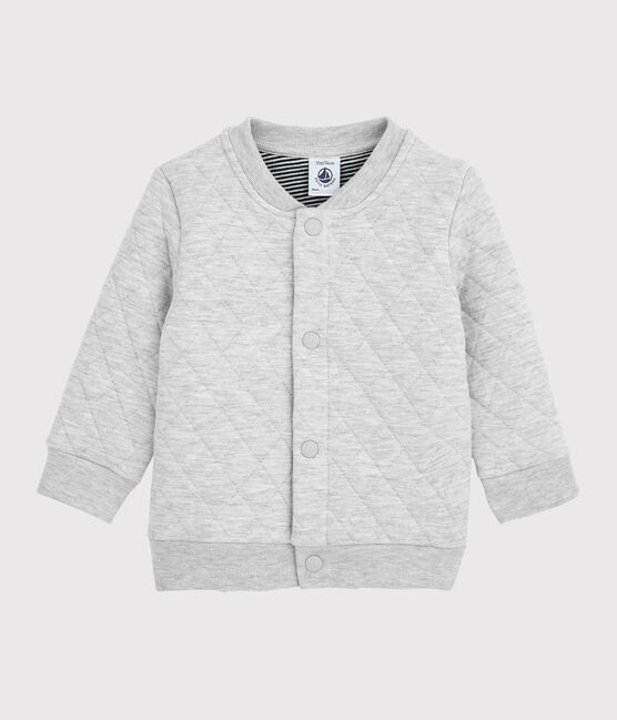 Tubic cardigan voor baby jongen grijs BELUGA CHINE