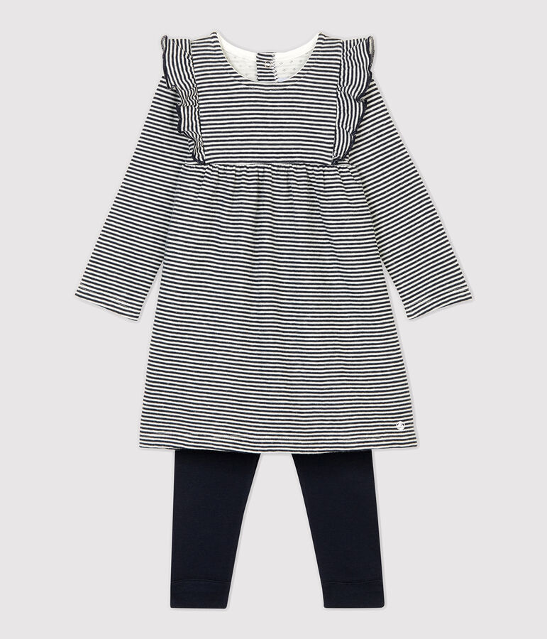 Tweedelige set baby. blauw SMOKING/wit MARSHMALLOW