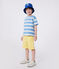 Katoenen kinder-T-shirt met korte mouw en streepjes blauw ALASKA/ AVALANCHE