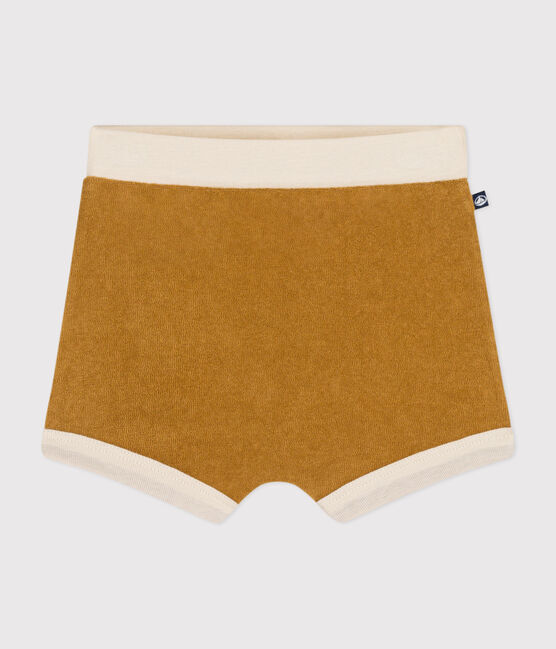 Short in bouclé badstof voor baby's geel ISTRE