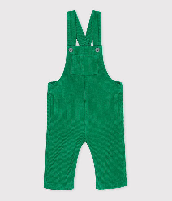 Salopette bébé longue en velours grosses côtes MATCHA