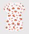 Korte katoenen kinderpyjama met brandweermanprint wit/multicouleur