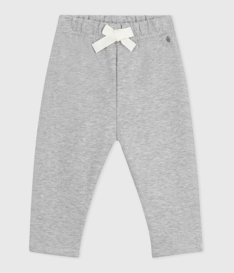 Pantalon b&eacute;b&eacute; en coton uni gris