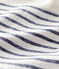 Combinaison courte en coton/lin rayé bébé garçon blanc MARSHMALLOW/bleu MEDIEVAL