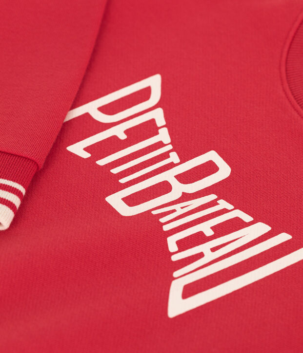 Katoenen uniseks sweatshirt met print voor kinderen rood