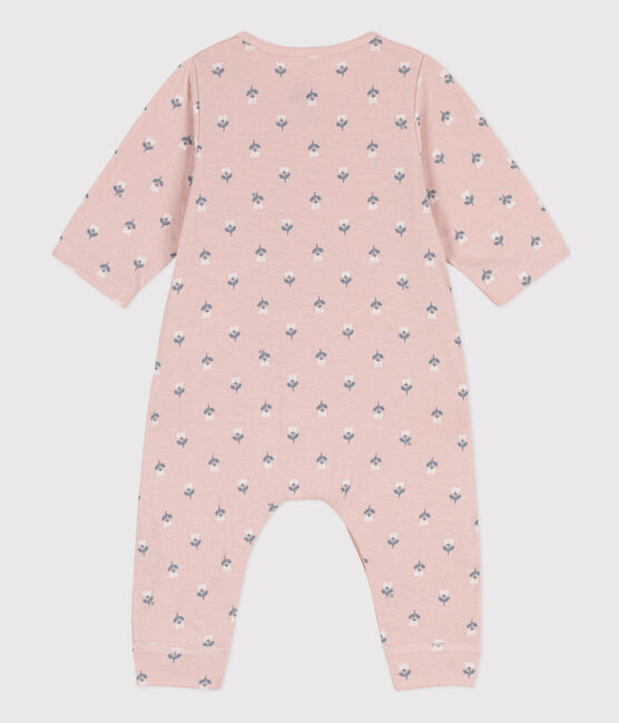 Lang pakje van tubic voor baby's roze SALINE/wit MULTICO