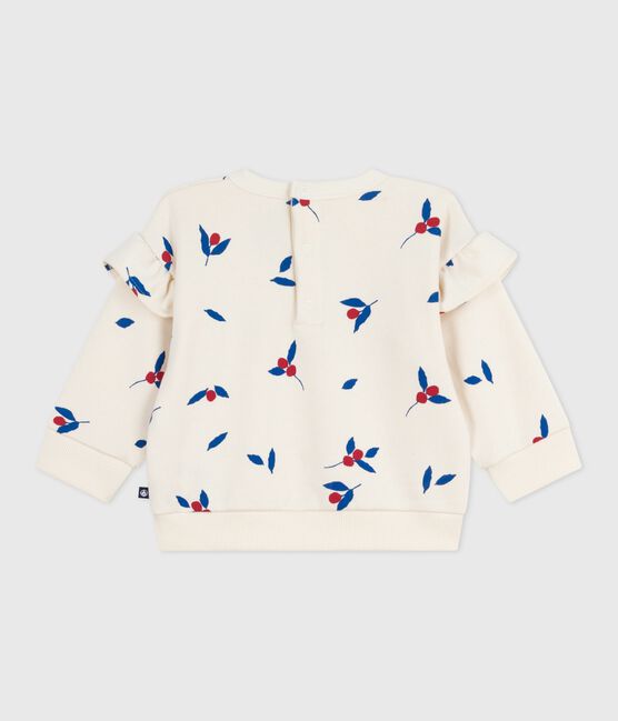 Katoenen sweatshirt met walvisprint voor baby's MILK/ MULTICO