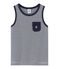 Tanktop voor jongens blauw SMOKING/wit MARSHMALLOW