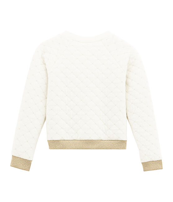 Meisjessweater wit MARSHMALLOW/geel DORE