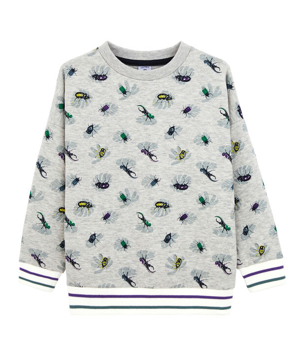 Sweatshirt jongens grijs/multicouleur