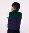 Omkeerbaar mouwloos donsjack van fluweel en sherpa voor baby's blauw/multicouleur