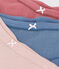 Set van 3 effen slips van ajourkatoen met hoge taille voor kinderen variante 1