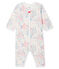 Dors bien sans pieds bébé fille en tubique blanc MARSHMALLOW/ MULTICO CN