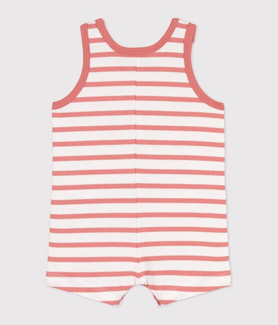Kort pakje in dikke jerseystof voor baby's wit MARSHMALLOW/ PAPAYE