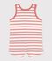 Kort pakje in dikke jerseystof voor baby's wit MARSHMALLOW/ PAPAYE