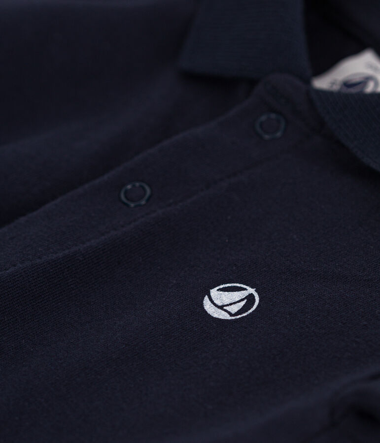 Polo manches courtes en coton b&eacute;b&eacute; bleu