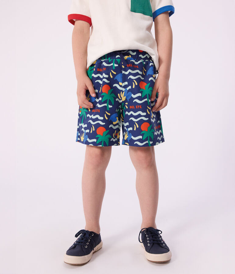 Zwemshort met print voor jongens blauw/multicouleur