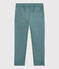 Pantalon regular en serge de coton enfant garçon vert BRUT
