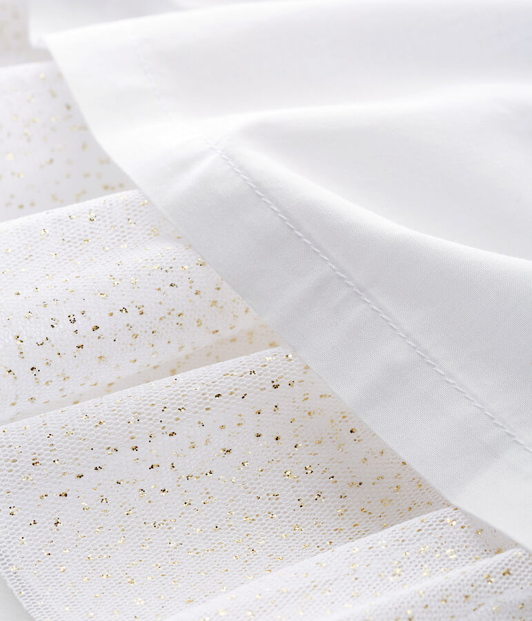 Korte mouwen feestjurk babymeisje wit