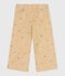 Pantalon enfant en velours à motifs beige CAJOU/ MULTICO