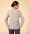 LE DROIT, katoenen T-shirt voor dames met ronde hals grijs CHATON CHINE